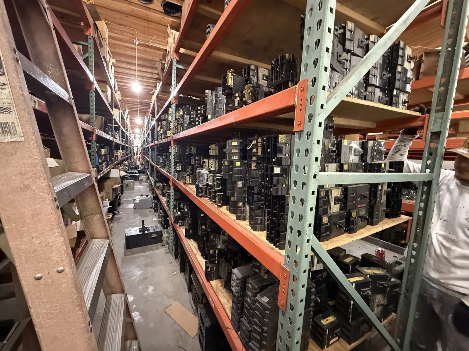 Warehouse racking filled with circuit breakers — Miami, FL
