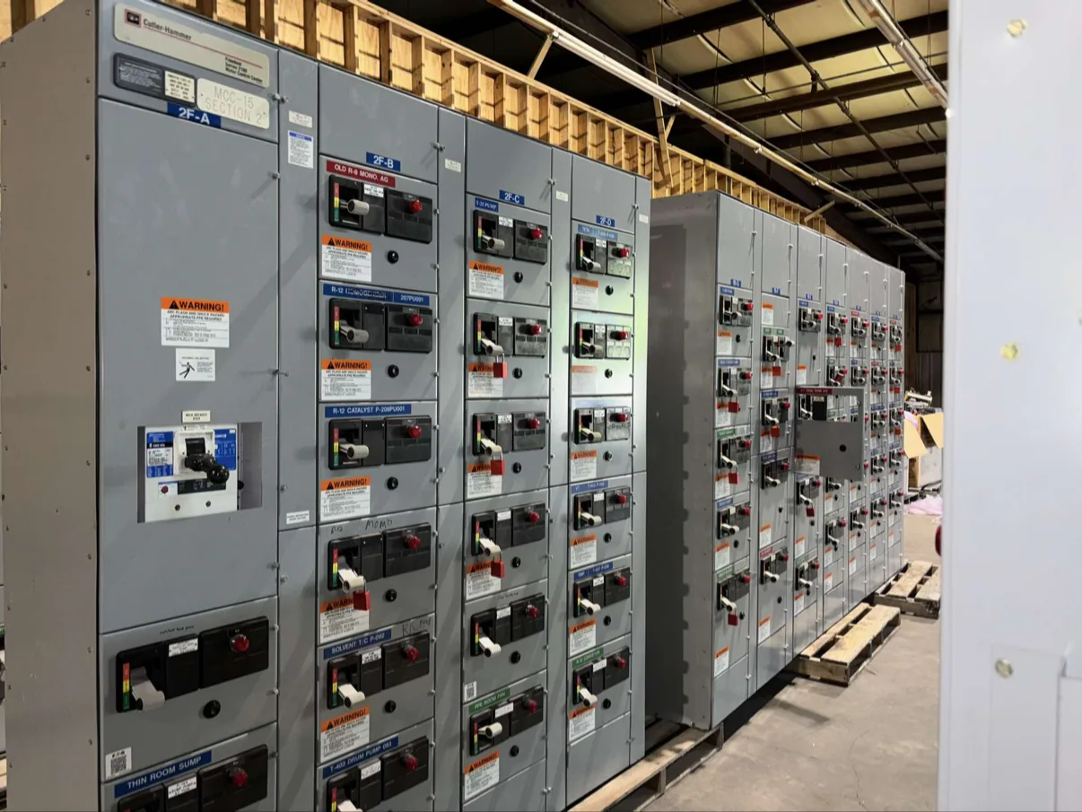 Motor control center starter buckets in a vertical section — Miami, FL
