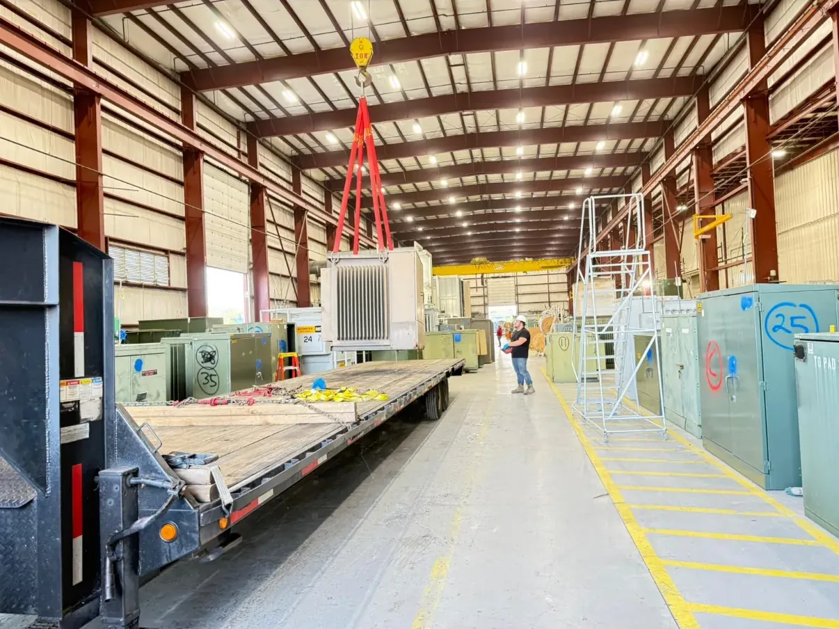Plant electrical aisle with switchgear and motor control