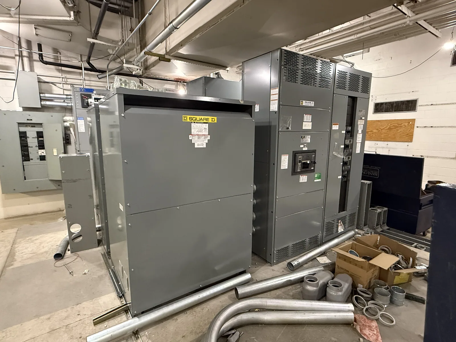 Switchgear and transformer installed in a plant electrical room — Nashville, TN