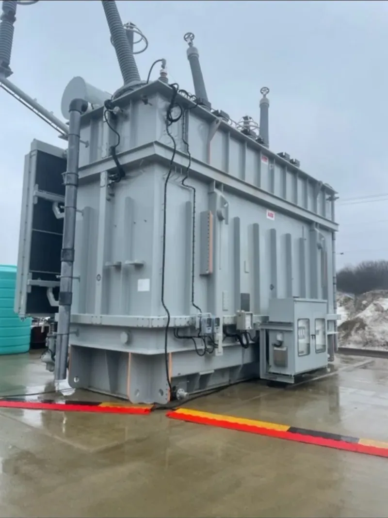 Large oil-filled power transformer inside a plant — LaGrange, GA